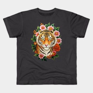 Japanese Tiger Ukiyo e Vintage Kids T-Shirt